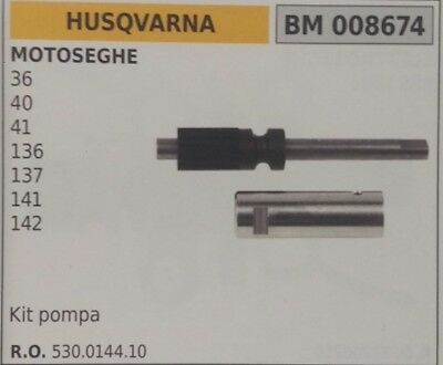 530014410 KIT POMPA OLIO RICAMBIO MOTOSEGA HUSQVARNA 36 40 41 136 137 141 142