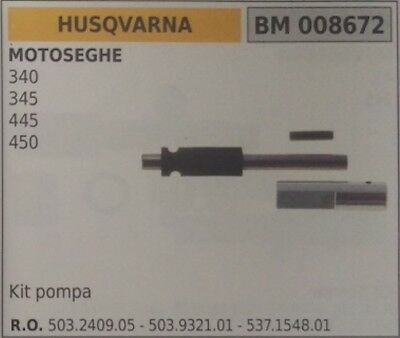 537154801 503932101 KIT POMPA OLIO RICAMBIO MOTOSEGA HUSQVARNA 340 345 445 450