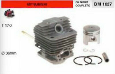 CILINDRO E PISTONE COMPLETO DECESPUGLIATORE MITSUBISHI T170 T 170 Ø 36 mm