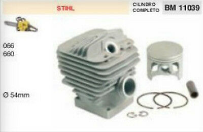 CILINDRO E PISTONE COMPLETO MOTOSEGA STIHL 066 660 Ø 54 mm