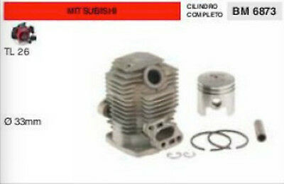 CILINDRO E PISTONE COMPLETO DECESPUGLIATORE MITSUBISHI TL26 TL 26 Ø 33 mm