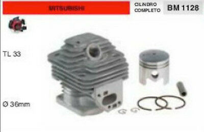 CILINDRO E PISTONE COMPLETO DECESPUGLIATORE MITSUBISHI TL33 TL 33 Ø 36 mm