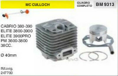 CILINDRO E PISTONE DECESPUGLIATORE McCULLOCH 380 390 3800 3900 3600 Ø 40 mm