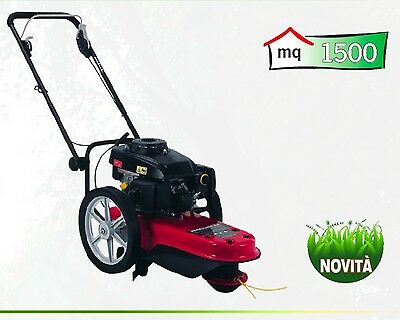 DECESPUGLIATORE A RUOTE MOTORE A SCOPPIO 160cc TAGLIO 56cm E TESTINA IN ACCIAIO