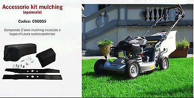 KIT MULCHING PER TOSAERBA A SCOPPIO rasaerba 2 LAME INCROCIATE + TAPPO CHIUSURA