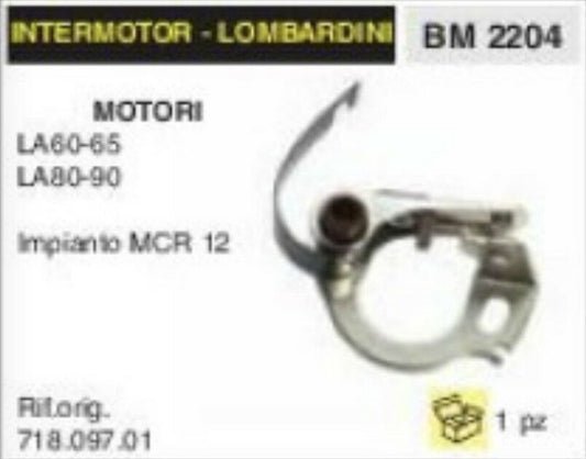 718.097.01 CONTATTI PUNTINE MOTORE LOMBARDINI LA 60 65 80 90 IMPIANTO MCR 12