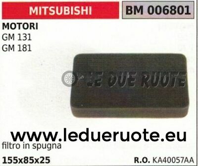 KA40057AA SPUGNA FILTRO ARIA MOTORE MITSUBISHI GM131 GM181 155x55x25