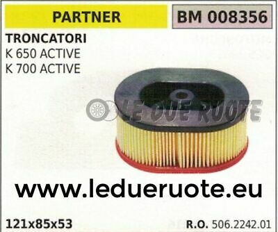 506224201 FILTRO ARIA TRONCATORE TRONCATRICE PARTNER K 650 700 ACTIVE 121x85x53