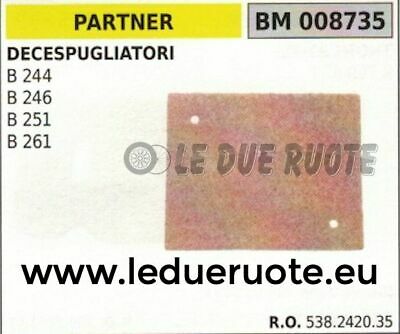 538242035 FILTRO ARIA in tessuto DECESPUGLIATORE PARTNER B 244 246 251 261