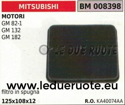 KA40074AA SPUGNA FILTRO ARIA MOTORE MITSUBISHI GM82 GM132 GM182 125x108x12