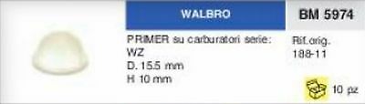 188-11 PRIMER POMPETTA POMPA MISCELA CARBURATORE WALBRO Ø 15,5 mm H 10 mm