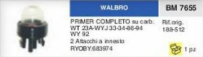 PRIMER COMPLETO POMPETTA POMPA MISCELA CARBURATORE WALBRO attacchi a innesto