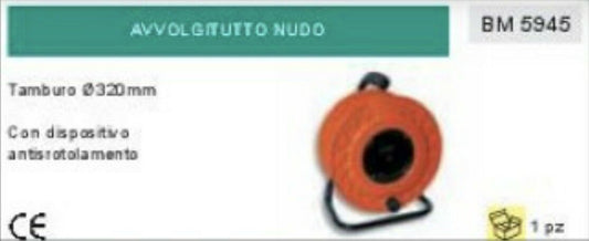 AVVOLGITUBO NUDO PER PROLUNGA NUDO SENZA CAVO PROFESSIONALE Ø 320mm