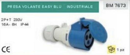 PRESA INDUSTRIALE PER PROLUNGA DIRITTA 2P+T 230V 16A 6H CEE IP44 PROFESSIONALE