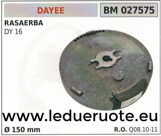 Q081011 VOLANO MAGNETICO magnete RASAERBA TOSAERBA MOTORE DAYEE DY16 Ø150