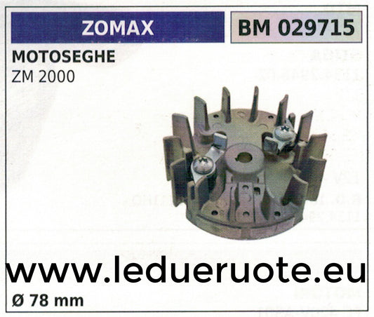VOLANO MAGNETICO magnete ventola ventolina MOTOSEGA ZOMAX ZM 2000 Ø 78