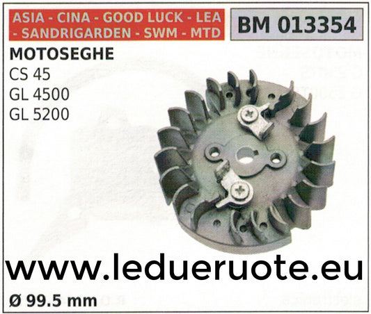 VOLANO MAGNETICO magnete ventola MOTOSEGA CINESE IMPORTAZIONE CS45 GL 4500 5200