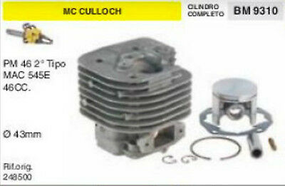 248500 CILINDRO E PISTONE MOTOSEGA McCULLOCH PM46 MAC 545 46cc Ø 43 mm