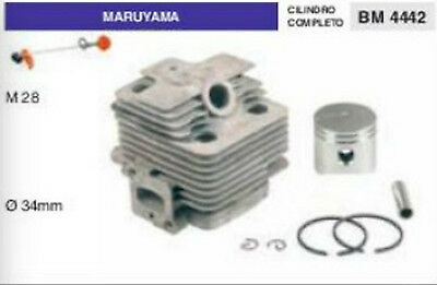 CILINDRO E PISTONE DECESPUGLIATORE MARUYAMA M28 M 28 Ø 34 mm