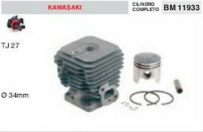 CILINDRO E PISTONE DECESPUGLIATORE KAWASAKI TJ27 TJ 27 Ø 34 mm