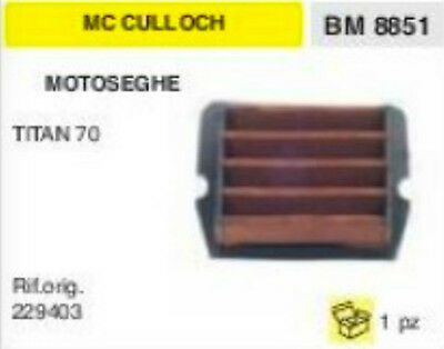 229403 FILTRO ARIA MOTOSEGA McCULLOCH TITAN 70