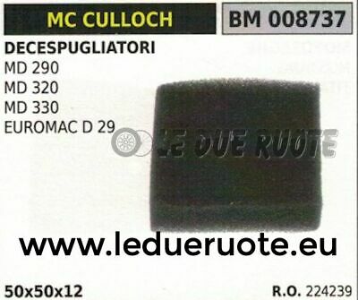 224239 FILTRO ARIA DECESPUGLIATORE McCULLOCH MD 290 320 330 EUROMAC D29 50x50x12