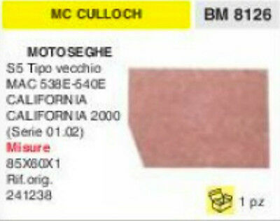 241238 FILTRO ARIA MOTOSEGA McCULLOCH S5 MAC CALIFORNIA 86x60x1