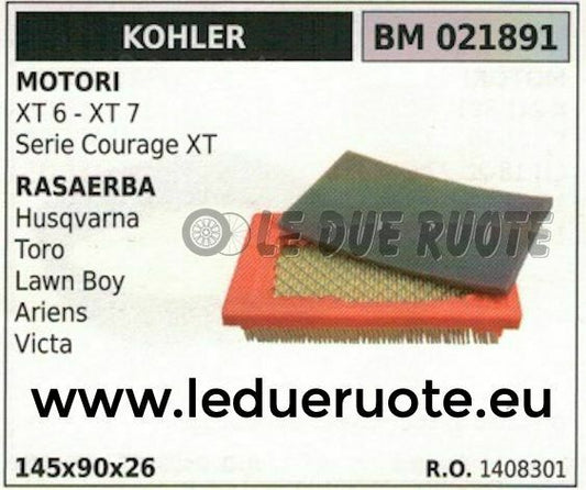 1408301 FILTRO ARIA MOTORE KOHLER XT 6 7 COURAGE XT 145x90x26