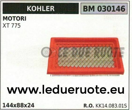 KK1408301S FILTRO ARIA COMPLETO MOTORE KOHLER XT 775 144x88x24