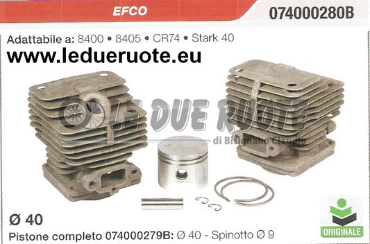 074000280B KIT CILINDRO E PISTONE EFCO 8400 8405 CR74 STARK40  DECESPUGLIATORE