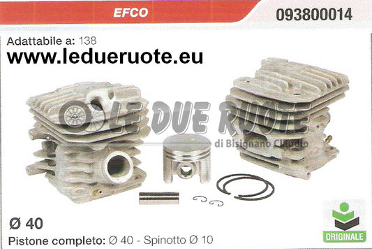 093800014 KIT CILINDRO E PISTONE ORIGINALE EFCO 138 DECESPUGLIATORE
