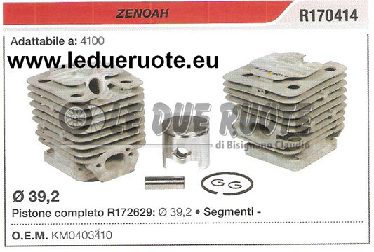 KM0403410 KIT CILINDRO E PISTONE ZENOAH 4100 MOTOSEGA Ø 39,2