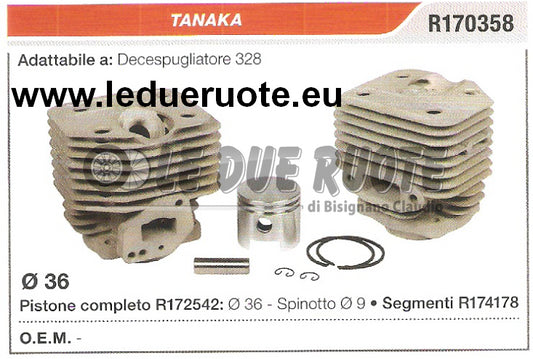 R170358 KIT CILINDRO E PISTONE TANAKA 328  DECESPUGLIATORE
