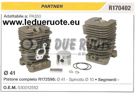 530012552 KIT CILINDRO E PISTONE PARTNER PA350 MOTOSEGA DECESPUGLIATORE