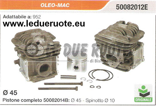 50082012E KIT CILINDRO E PISTONE OLEO-MAC 952 MASTER MOTOSEGA ORIGINALE