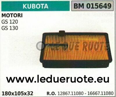 1286711080 1666711080 FILTRO ARIA MOTORE KUBOTA GS 120 130 180x105x32