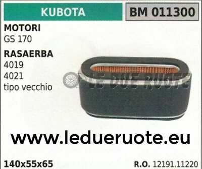 1219111220 FILTRO ARIA MOTORE KUBOTA GS170 140x55x65