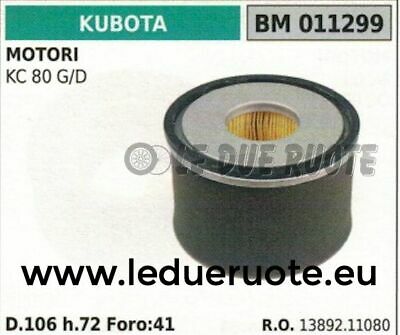 1389211080 FILTRO ARIA MOTORE KUBOTA KC 80G 80C 106x72x41