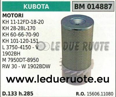 1560611080 FILTRO ARIA MOTORE KUBOTA KH 11 12FD 18 20 28 28L 170 60 66 133x285