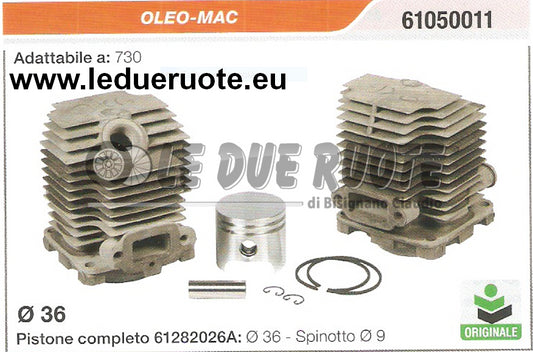 61050011 KIT CILINDRO E PISTONE OLE-OMAC 730 DECESPUGLIATORE ORIGINALE Ø 36