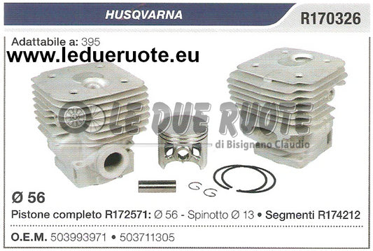 503993971 KIT CILINDRO E PISTONE HUSQVARNA 395 MOTOSEGA Ø 56 SPIN 13