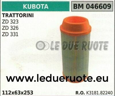 k318182240 FILTRO ARIA TRATTORINO RASAERBA KUBOTA ZD 323 326 331 112x63x253