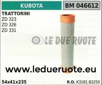 K318182250 FILTRO ARIA TRATTORINO RASAERBA KUBOTA ZD 323 326 331 54x41x235