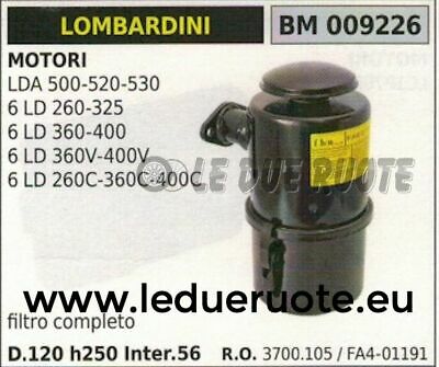 FA401191 FILTRO ARIA MOTORE LOMBARDINI 500 520 530 260 325 360 400 Ø 120 H 250