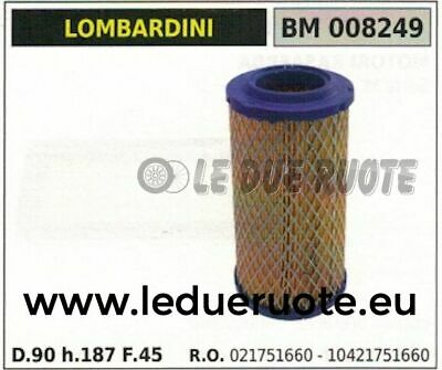 021751660 10421751660 FILTRO ARIA COMPLETO MOTORE LOMBARDINI 90x187x45