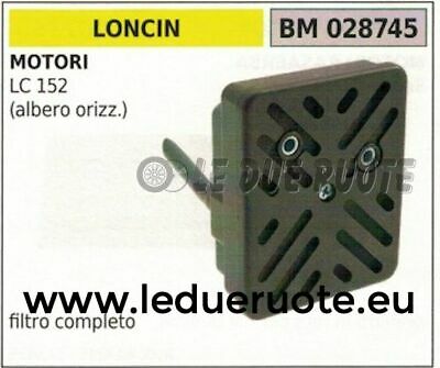 FILTRO ARIA COMPLETO MOTORE LONCIN LC 152 ALBERO ORIZZONTALE