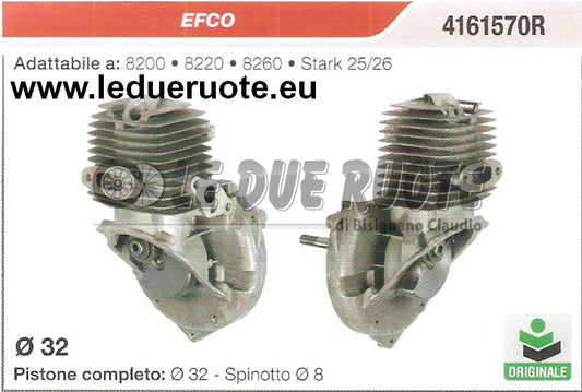 4161570R CILINDRO E PISTONE DECESPUGLIATORE EFCO OLEOMAC SPARTA STARK 25 26 ORIG