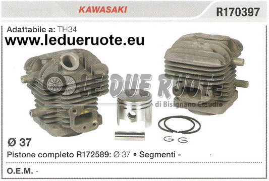 R170397 KIT CILINDRO E PISTONE KAWASAKI TH34 DECESPUGLIATORE Ø 37