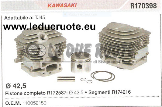 110052159 KIT CILINDRO E PISTONE KAWASAKI TJ45 DECESPUGLIATORE Ø 42,5