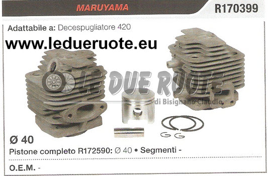 R170399 KIT CILINDRO E PISTONE MARUYAMA 420 DECESPUGLIATORE Ø 40